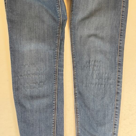 Zara Basic Denim Department Mid Rise Skinny Jeans Woman 8 32W Zipper Cuffs Z1975 - Picture 4 of 16